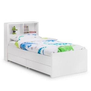 Julian Bowen Painted Furniture Manhattan White 3ft Single Bookcase Bed Julian Bowen Painted Furniture Manhattan White 3ft Single Bookcase Bed