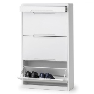 Julian Bowen Painted Furniture Manhattan White Shoe Cabinet Julian Bowen Painted Furniture Manhattan White Shoe Cabinet