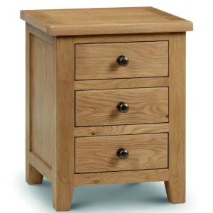 Julian Bowen Oak Furniture Marlborough 3 Drawer Bedside Table Julian Bowen Oak Furniture Marlborough 3 Drawer Bedside Table