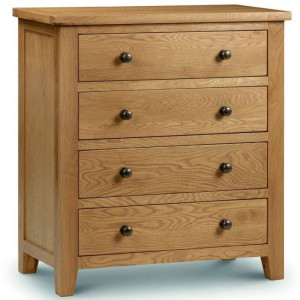 Julian Bowen Oak Furniture Marlborough Large 4 Chest of Drawers Julian Bowen Oak Furniture Marlborough Large 4 Chest of Drawers