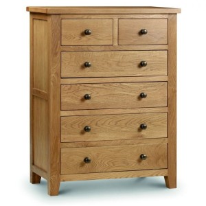Julian Bowen Oak Furniture Marlborough 2 Over 4 Chest of Drawers Julian Bowen Oak Furniture Marlborough 2 Over 4 Chest of Drawers