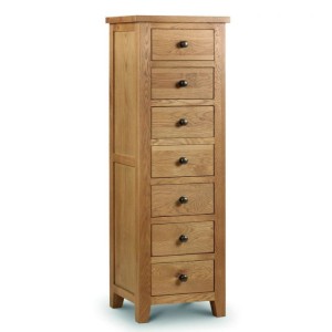 Julian Bowen Oak Furniture Marlborough 7 Drawer Narrow Chest Julian Bowen Oak Furniture Marlborough 7 Drawer Narrow Chest