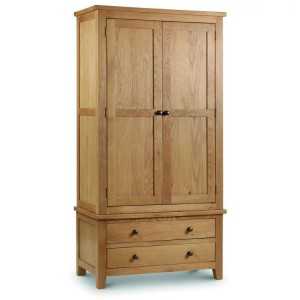 Julian Bowen Oak Furniture Marlborough 2 Door 2 Drawer Wardrobe Julian Bowen Oak Furniture Marlborough 2 Door 2 Drawer Wardrobe