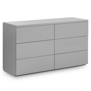 Julian Bowen Painted Furniture Monaco Grey 6 Drawer Wide Chest Julian Bowen Painted Furniture Monaco Grey 6 Drawer Wide Chest