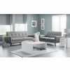 Julian Bowen Monza Furniture Mid-Grey Linen Sofa-bed