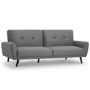 Julian Bowen Monza Furniture Mid-Grey Linen Sofa-bed Julian Bowen Monza Furniture Mid-Grey Linen Sofa-bed