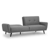 Julian Bowen Monza Furniture Mid-Grey Linen Sofa-bed