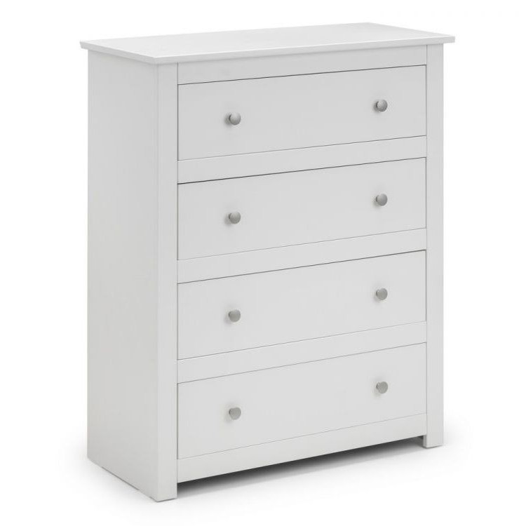 Julian Bowen Painted Furniture Radley White 4 Drawer Chest