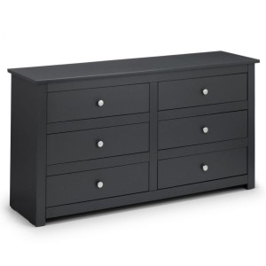 Julian Bowen Painted Furniture Radley Anthracite 6 Drawer Chest Julian Bowen Painted Furniture Radley Anthracite 6 Drawer Chest