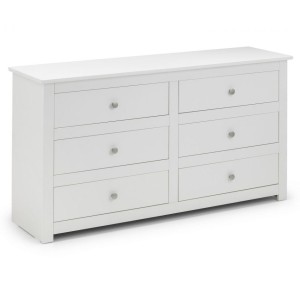 Julian Bowen Painted Furniture Radley White 6 Drawer Chest Julian Bowen Painted Furniture Radley White 6 Drawer Chest