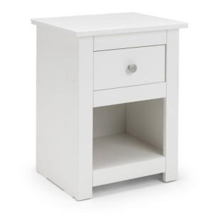 Julian Bowen Painted Furniture Radley White 1 Drawer  Bedside Julian Bowen Painted Furniture Radley White 1 Drawer  Bedside