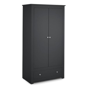 Julian Bowen Painted Furniture Radley Anthracite 2 Door 1 Drawer Wardrobe Julian Bowen Painted Furniture Radley Anthracite 2 Door 1 Drawer Wardrobe