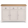 Julian Bowen Painted Furniture Richmond Grey 3 Drawer 3 Door Sideboard
