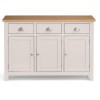 Julian Bowen Painted Furniture Richmond Grey 3 Drawer 3 Door Sideboard