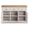 Julian Bowen Painted Furniture Richmond Grey 3 Drawer 3 Door Sideboard