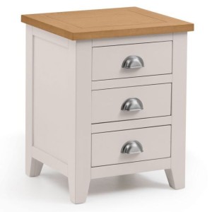Julian Bowen Painted Furniture Richmond Grey 3 Drawer Bedside Table Julian Bowen Painted Furniture Richmond Grey 3 Drawer Bedside Table