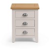 Julian Bowen Painted Furniture Richmond Grey 3 Drawer Bedside Table