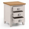 Julian Bowen Painted Furniture Richmond Grey 3 Drawer Bedside Table