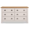 Julian Bowen Painted Furniture Richmond Grey Wide 6 Chest of Drawers