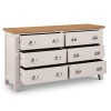 Julian Bowen Painted Furniture Richmond Grey Wide 6 Chest of Drawers