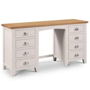 Julian Bowen Painted Furniture Richmond Grey 8 Drawer Twin Pedestal Dressing Table Julian Bowen Painted Furniture Richmond Grey 8 Drawer Twin Pedestal Dressing Table