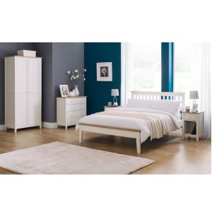 Julian Bowen Painted Furniture Salerno Ivory 5ft King Size Bed Julian Bowen Painted Furniture Salerno Ivory 5ft King Size Bed