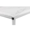 Julian Bowen Metal and Marble Furniture Scala White Square Coffee Table