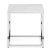 Julian Bowen Metal and Marble Furniture Scala White Lamp Table