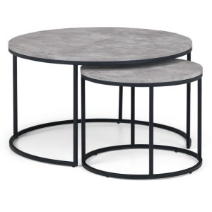 Julian Bowen Metal Furniture Staten Round Nesting Coffee Table Julian Bowen Metal Furniture Staten Round Nesting Coffee Table