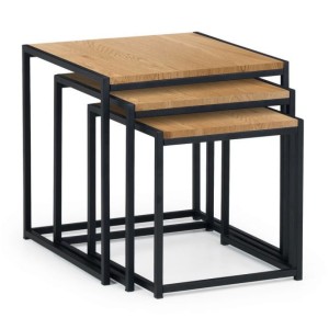 Julian Bowen Contemporary Furniture Tribeca Oak Nest of Tables Julian Bowen Contemporary Furniture Tribeca Oak Nest of Tables