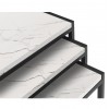 Julian Bowen Contemporary Furniture Tribeca White Marble Nest of Tables