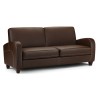 Julian Bowen Vivo Chestnut Brown Faux Leather Sofabed