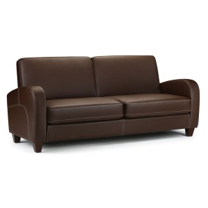 Julian Bowen Vivo Furniture Faux Chestnut Leather 3 Seater Sofa Julian Bowen Vivo Furniture Faux Chestnut Leather 3 Seater Sofa