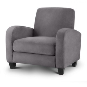 Julian Bowen Vivo Furniture Dusk Grey Chenille Armchair Julian Bowen Vivo Furniture Dusk Grey Chenille Armchair VIV101