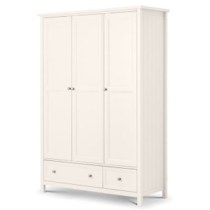 Julian Bowen Painted Furniture Maine Surf White 3 Door Combination Wardrobe Julian Bowen Painted Furniture Maine Surf White 3 Door Combination Wardrobe