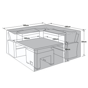 Maze Rattan Outdoor Furniture Cover for Richmond Corner Set