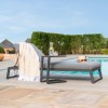 Maze Lounge Outdoor Fabric Aluminium Grey Side Table