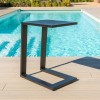 Maze Lounge Outdoor Fabric Aluminium Black Side Table