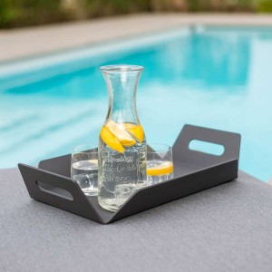 Maze Lounge Outdoor Fabric Aluminium Grey Table Tray