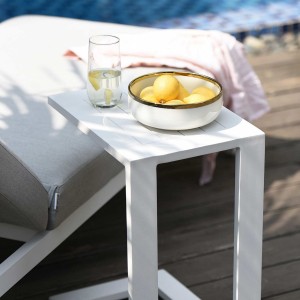 Maze Lounge Outdoor Fabric Aluminium White Side Table Maze Lounge Outdoor Fabric Aluminium White Side Table