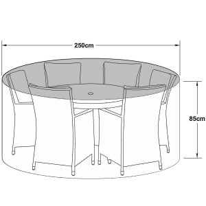 Maze Rattan Outdoor Furniture Cover for 6 Seat Round Dining Set Maze Rattan Outdoor Furniture Cover for 6 Seat Round Dining Set