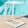 Maze Lounge Outdoor Fabric Aluminium White Side Table