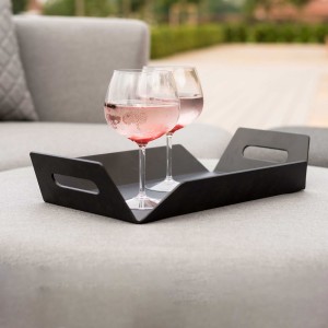 Maze Lounge Outdoor Fabric Aluminium Black Table Tray Maze Lounge Outdoor Fabric Aluminium Black Table Tray