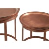 Crest Metal Furniture Set of 2 Copper Finish Iron Side Tables