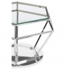 Allure Silver Finish Metal Diamond Design End Table 5502556