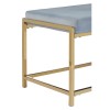 Allure Gold Metal and Powder Blue Velvet Bench 5502621