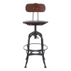 New Foundry Industrial Furniture Height Adjustable Kitchen Bar Stool (Pair)