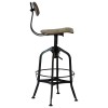 New Foundry Industrial Furniture Height Adjustable Kitchen Bar Stool (Pair)