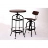New Foundry Industrial Furniture Height Adjustable Kitchen Bar Stool (Pair)