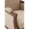 Loire Painted Furniture Mahogany and Beige Fabric Armchair 5502152